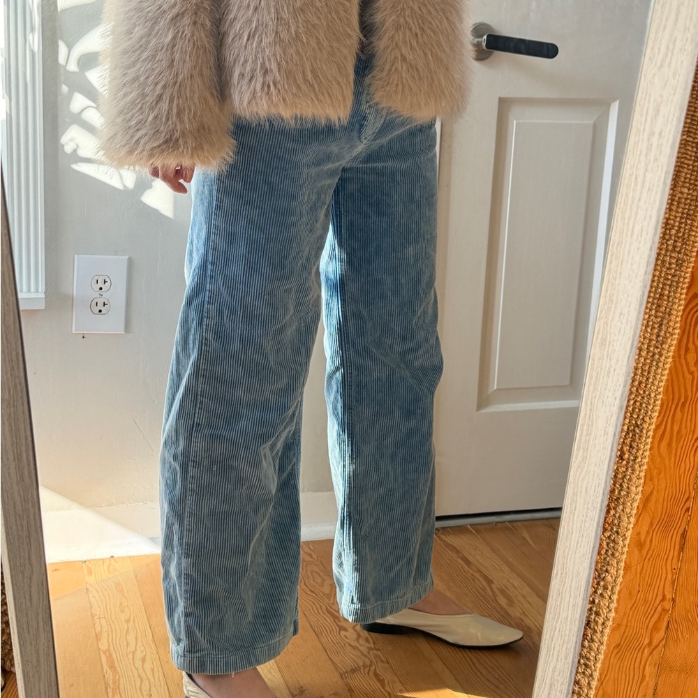 BDG Light Blue Wide Leg Corduroy Pants